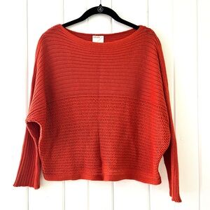 Kerisma Orange Crew Knit Sweater, Sz S/M (P2P 29.5”)